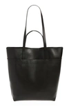 Madewell The Essential Leather Tote In True Black