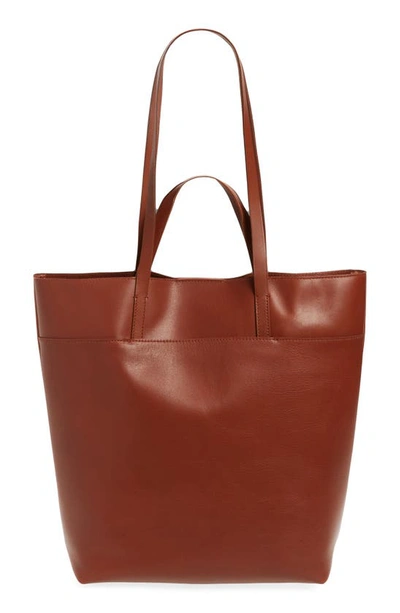 Madewell The Essential Leather Tote In Warm Cinnamon