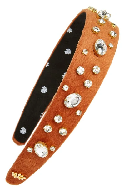 Lele Sadoughi Women's Bessette Embellished Headband In Orange/gold