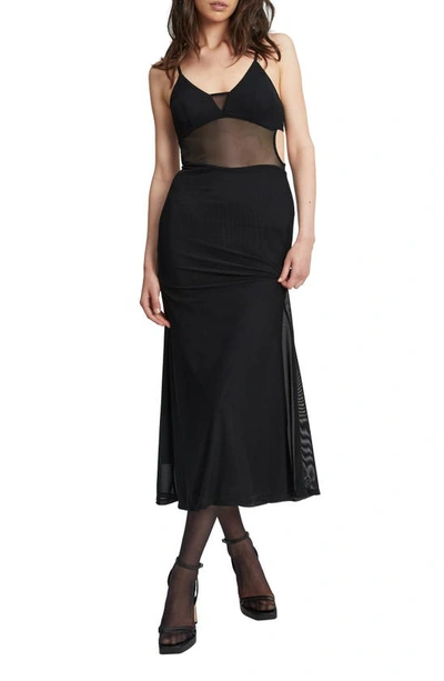 Bardot Harlequin Midi Dress In Black