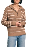 Faherty Mariner Sweater In Camel Stripe