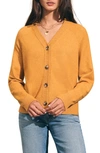 Faherty Jackson Cardigan In Gold Heather