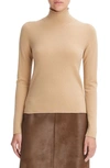 Vince Wool-cashmere Trapeze Turtleneck Sweater In Cashew