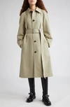BURBERRY BELTED WOOL COAT
