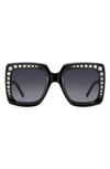 CAROLINA HERRERA 53MM CRYSTAL EMBELLISHED SQUARE SUNGLASSES