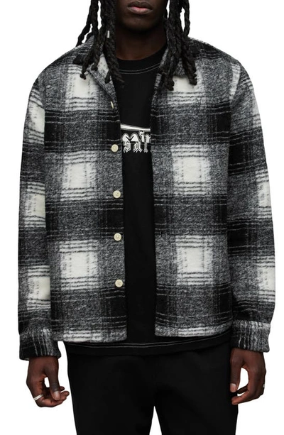 Allsaints Tremont Long Sleeve Plaid Shirt In Ecru