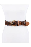 Sam Edelman 38mm Link Woven Belt In Multi-brown