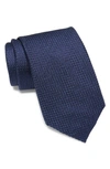 Nordstrom Trammel Textured Solid Silk Tie In Navy