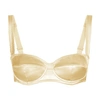 Dolce & Gabbana Balconette Bra In Laminated Jersey In Gold