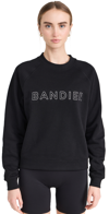 BANDIER BANDIER LOGO CREWNECK SWEATSHIRT BLACK/WHITE