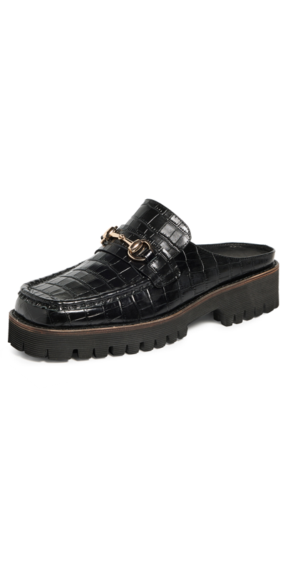 Intentionally Blank Kowloon Leather Loafer Mule In Black