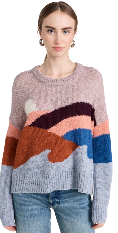 Faherty Emerald Bay Alpaca Blend Crewneck Sweater In Multi