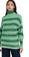 AUTUMN CASHMERE RELAXED SPACE DYE SHAKER TURTLENECK GREENERY COMBO