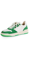 Last Noah Leather Trainers White Bold Green In White/bold Green