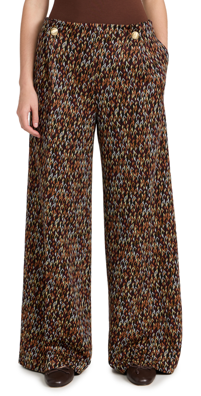 Rosetta Getty Button Pleat Pants In Multicolour