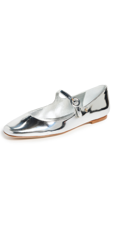Larroude Blair Ballet Flats In Silver