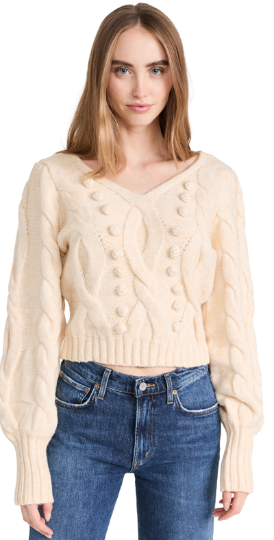 Minkpink Amina Bobble Sweater In Oat