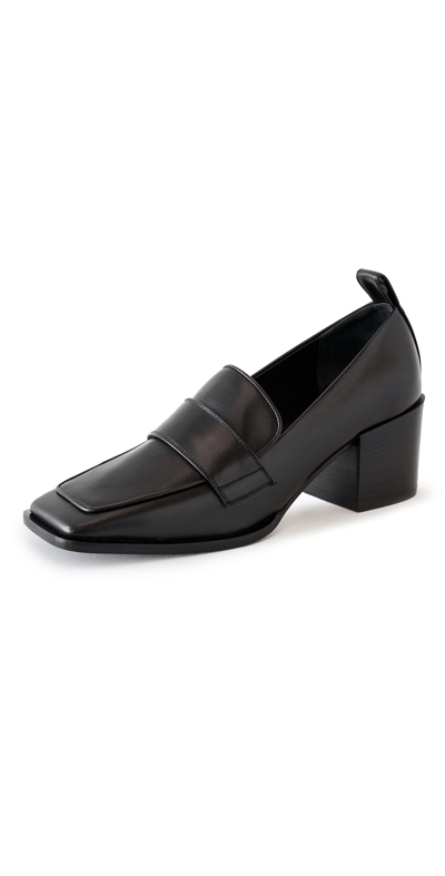 Aeyde Anka Heeled Loafers In Black