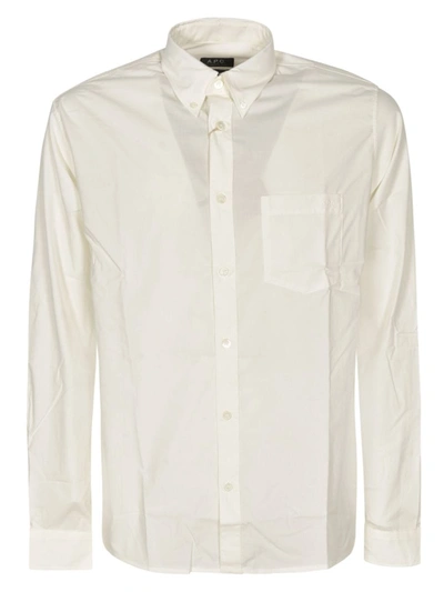 Apc A.p.c. Cotton Poplin Richie Shirt In White