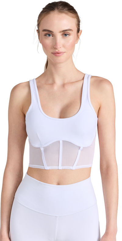 Alo Yoga Airbush Mesh Corset Tank In White