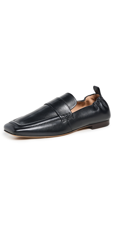 Mansur Gavriel Square Toe Loafers In Black