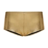 Dolce & Gabbana Foiled Jersey Low-rise Panties In Gold