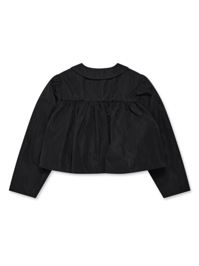 Molly Goddard Tosca Concealed-fastening Jacket In Black