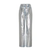 Rabanne Metallic High-rise Straight Pants In P044