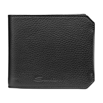 Santoni Credit Card Holder In Black