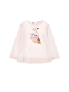 Monnalisa Sweet Treats Print Jersey T-shirt In Light Pink