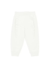 Monnalisa Fleece Trousers With Ruffles In Cream