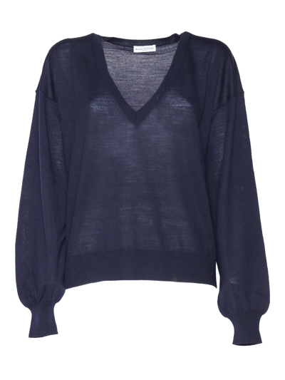 Ballantyne V-neck Pullover In Blue