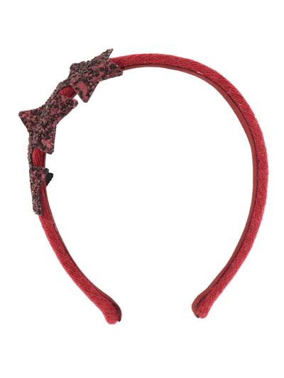 Magil Glitter Star Headband In Red