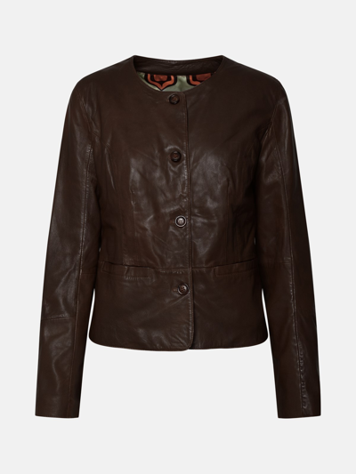 Bully Kids' Brown Leather Jacket
