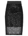 Think Woman Mini Skirt Black Size L Polyester In Black