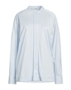 Max Mara Woman Shirt Light Blue Size L Cotton, Polyester In Blue