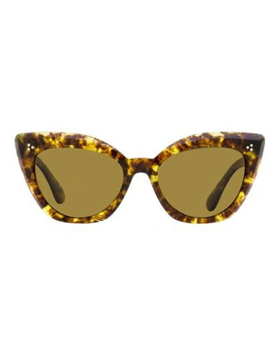 Oliver Peoples Laiya Cat Eye Ov5452s Sunglasses Woman Sunglasses Brown Size 55 Acetat