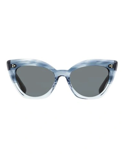 Oliver Peoples Laiya Cat Eye Ov5452s Sunglasses Woman Sunglasses Blue Size 55 Acetate