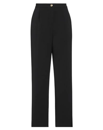 Nenette Woman Pants Black Size 14 Polyester, Viscose, Elastane