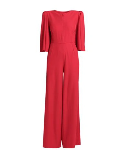 Jijil Woman Jumpsuit Red Size 2 Polyester, Elastane In Red