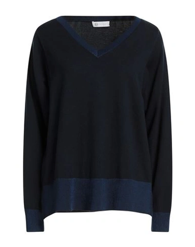 Diana Gallesi Woman Sweater Midnight Blue Size L Polyester, Acrylic, Viscose, Polyamide