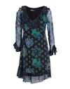 Desigual Woman Mini Dress Midnight Blue Size L Polyester, Elastane