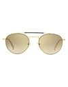 Zegna Oval Ez0140 Sunglasses Man Sunglasses Gold Size 52 Metal