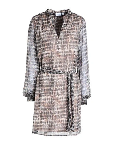 Vila Woman Short Dress Grey Size 12 Polyester