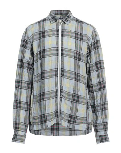 Alessandro Gherardi Man Shirt Sky Blue Size 16 ½ Linen, Viscose