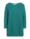 American Vintage Woman Sweater Deep Jade Size Xs/s Polyacrylic, Alpaca Wool, Merino Wool, Polyamide In Green