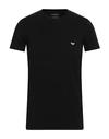 Emporio Armani Man Undershirt Black Size S Cotton, Elastane