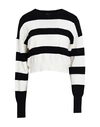 Only Stripe Sweater In Black In Black