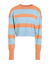 Only Woman Sweater Sky Blue Size L Viscose, Nylon, Polyester