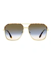 Victoria Beckham Navigator Vb212s Sunglasses Woman Sunglasses Blue Size 59 Metal, A